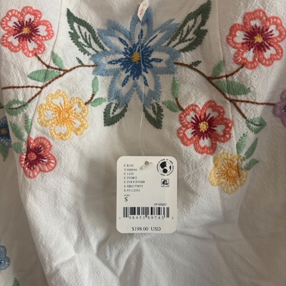 Free People- Women's Willow Embroidered Cotton Mini Dress - Picture 6 of 6